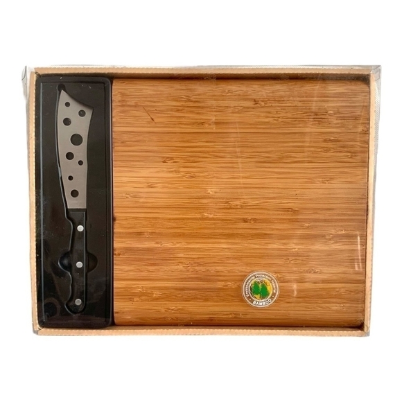 BAMBOO CHEESE SET Chopping & Cutting Board and Cheese Knife Set - Picture 3 of 4